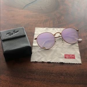 Round foldable purple metallic Ray Bans